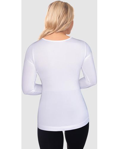 B Free Intimate Apparel Bamboo Long Sleeve Top - White