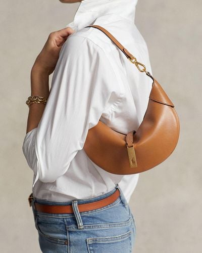 Polo Ralph Lauren Polo Id Calfskin Mini Shoulder Bag - White
