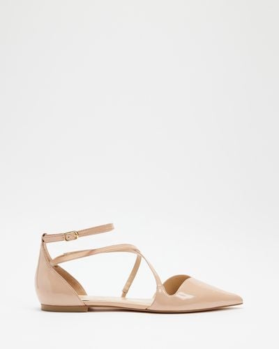 Atmos&Here Kassidy Patent Leather Flats - Natural