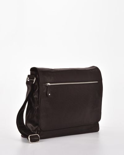 Cobb & Co Declan Leather Laptop Bag - Black