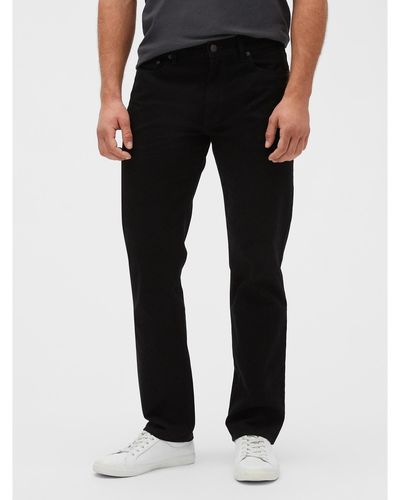 Gap Mid Rise Straight Jeans - Black