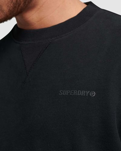 Superdry Code Essential Overdyed Crew Sweatshirt - Black