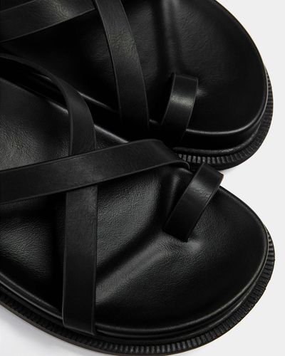 Pull&Bear Urban Strappy Sandals - Black