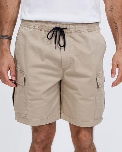 Staple Superior Valley Stretch Cargo Shorts - Natural