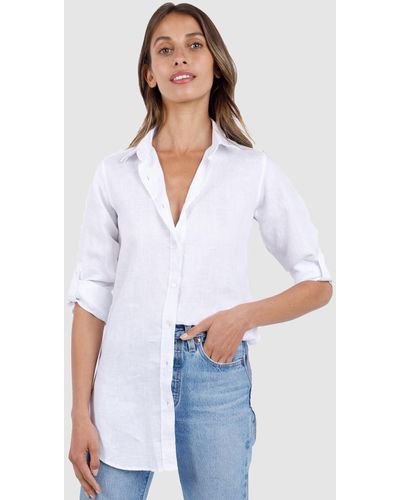 CAMIXA Gaia Long Shirt Tunic - White