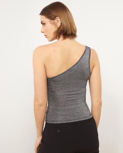 Atmos&Here Sparkle One Shoulder Top - Grey
