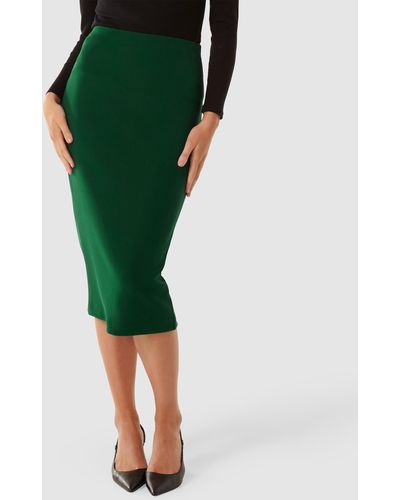 Forever New Charlotte Column Skirt - Green