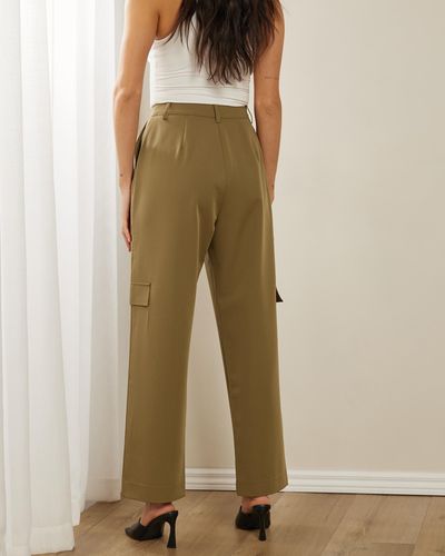 Atmos&Here Kaia Tailored Cargo Trousers - Natural