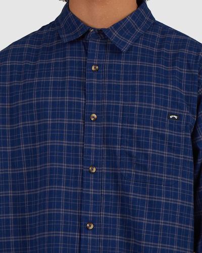 Billabong Mogule Long Sleeve Shirt For Men - Blue