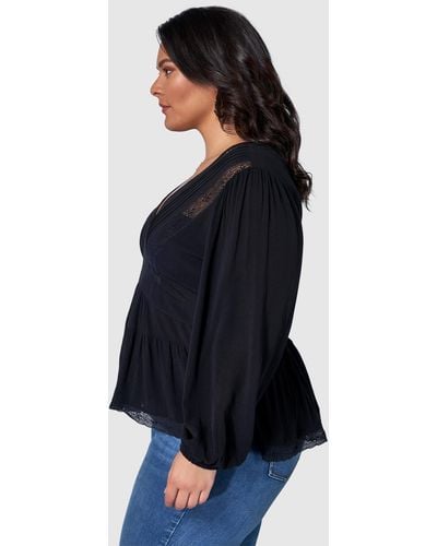 The Poetic Gypsy Astral Passenger Lace Blouse - Black