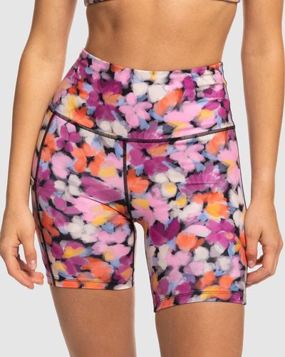 Roxy Heart Into It Technical Shorts For Women - Red