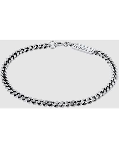 Kuzzoi Iconic Exclusive Bracelet Chain Basic Trend Oxidised In 925 Sterling - Metallic