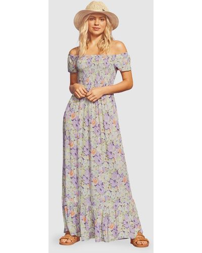Roxy Lounging Time Maxi Dress For Women - White