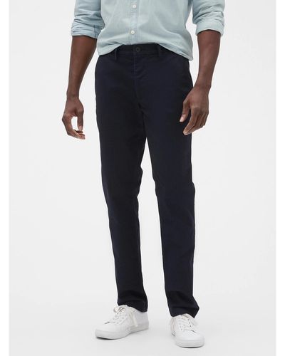 Gap Flex Essential Khakis In Slim Fit With Washwell - Blue