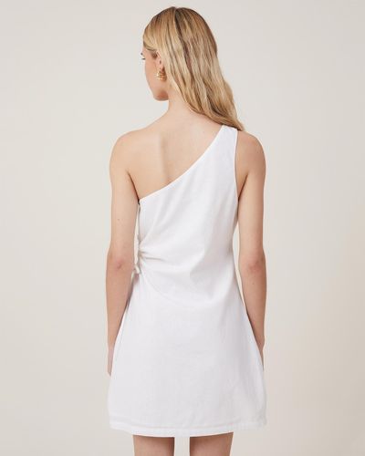 Cotton On One Shoulder Mini Dress - White