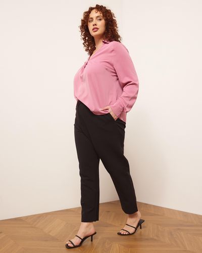Atmos&Here Curvy Talia Recycled Long Sleeve Top - Pink