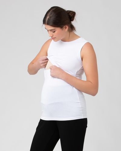 Ripe Maternity Organic Cotton Nursing Tank - White