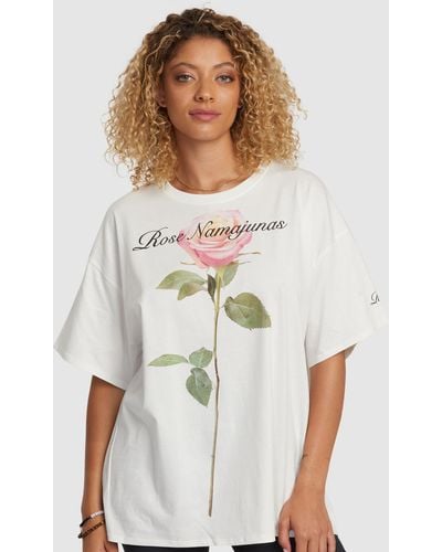 RVCA Rose Namajunas T Shirt - White
