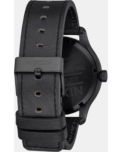Nixon Patrol Leather Watch - Black