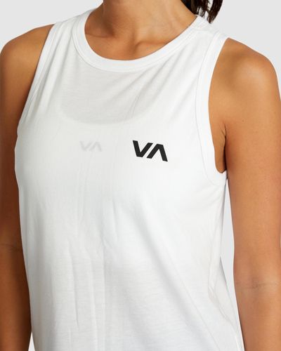 RVCA Va Muscle Workout Tank Top - White