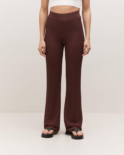 Minima Esenciales Morgan Knitted Trousers - Red