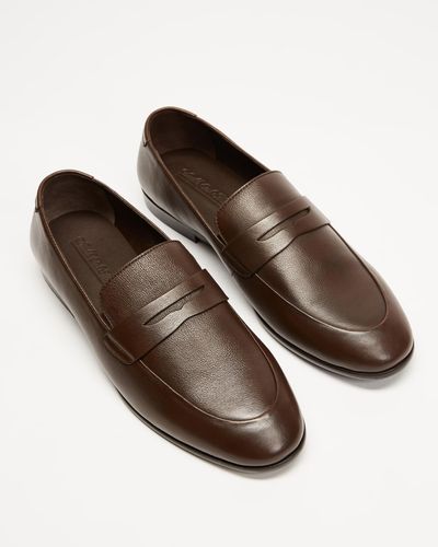Double Oak Mills Anthony Leather Loafers - Brown