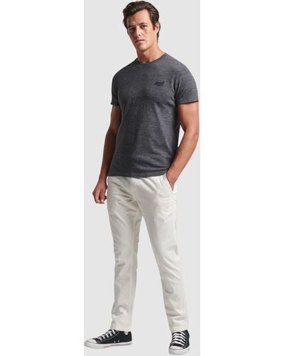 Superdry Officers Slim Chino Trousers - Grey