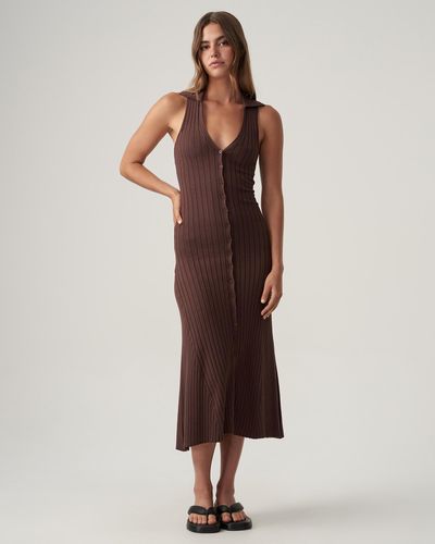 ST MRLO Kelsy Knit Dress - Brown