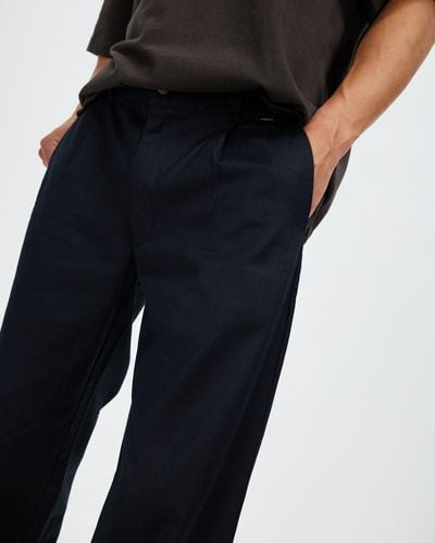 Afends Mixed Business Hemp Suit Trousers - Blue