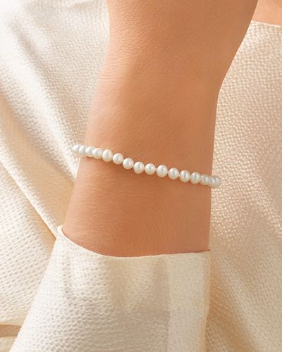 Michael Hill Cultured Freshwater Pearl Bracelet In Sterling - White
