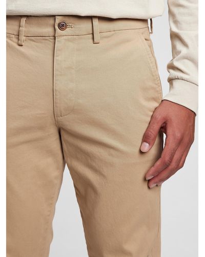 Gap Flex Essential Khakis In Slim Fit With Washwell - Natural