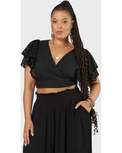The Poetic Gypsy Oracle Lace Detail Top - Black