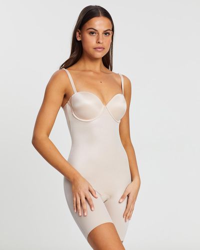 Spanx Suit Your Fancy Strapless Cupped Bodysuit - Natural