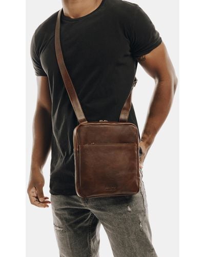 Republic of Florence Gaius Leather Satchel - Brown