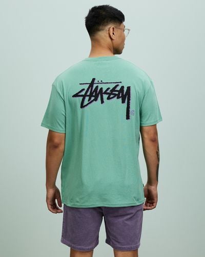 Stussy Solid Shadow Stock Ss Tee - Green