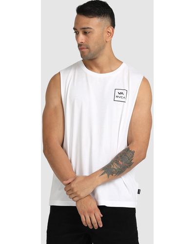 RVCA Va All The Ways Muscle Tank Top - White