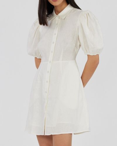 Amelius Julius Linen Mini Dress - White