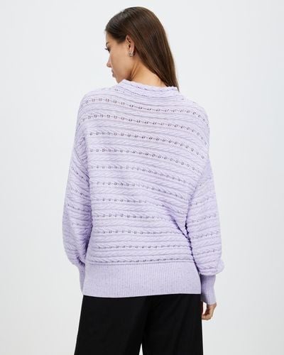 Marcs Cable For Two Knit - Purple
