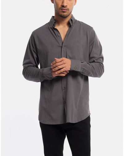 Stock & Co. Long Sleeve Jersey Dress Shirt - Grey