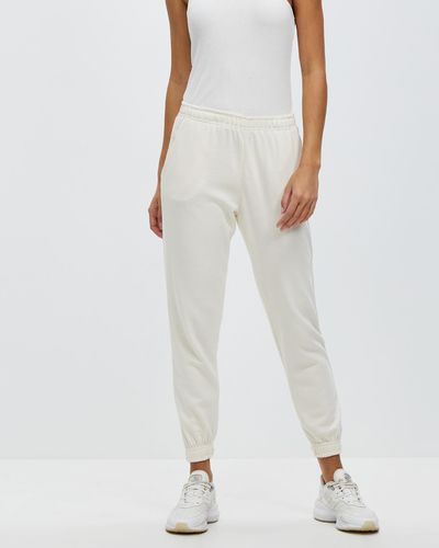 Pull&Bear Basic joggers With Elastic Trims - White