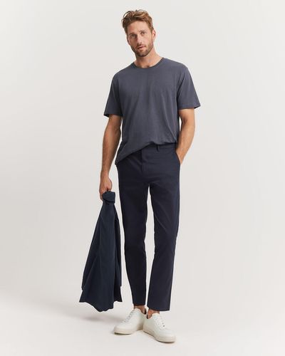 Country Road Slim Fit Cotton Stretch Pant - Blue