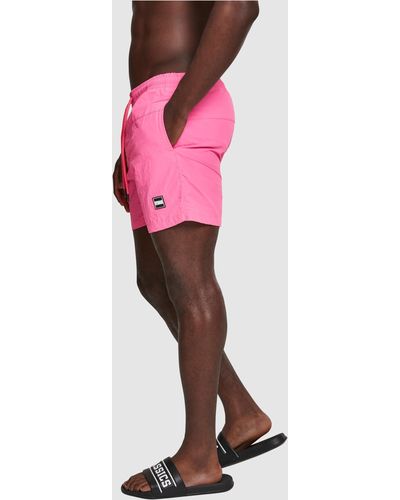 Urban Classics Uc Block Swim Shorts - Pink