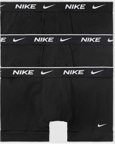 Nike Everyday Stretch Cotton Trunks 3 Pack - Black