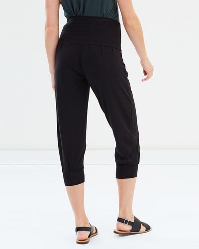 Bamboo Body Summer Slouch Trousers - Black
