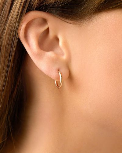 Michael Hill 10mm Hoop Earrings In 10kt Gold - Metallic