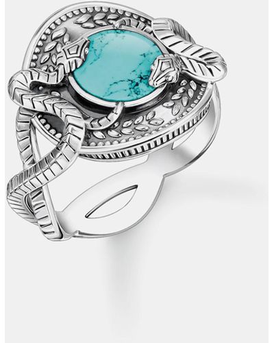Thomas Sabo Serpent Turquoise Ring - Blue