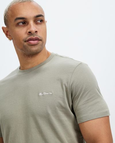 Ben Sherman Signature Chest Embroidery Tee - Grey