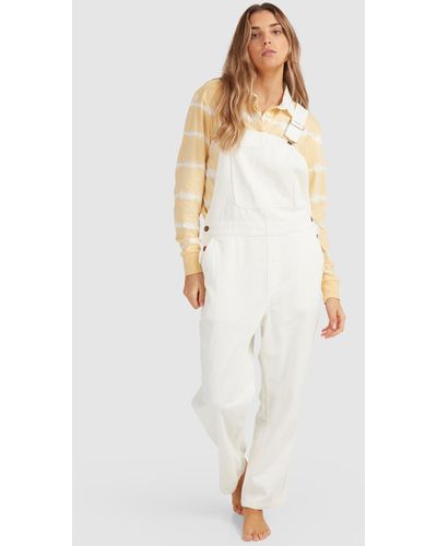 Billabong Candy Cord Overall - White