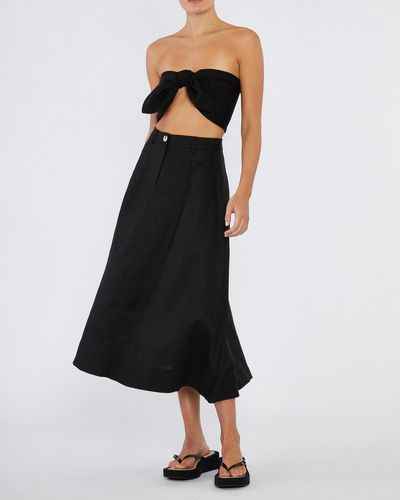 Amelius Barossa Linen Skirt - Black