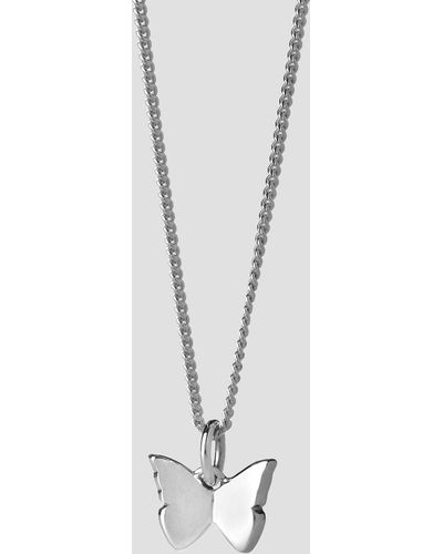 Karen Walker Mini Butterfly Necklace - Metallic